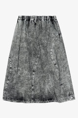 Selectshop FRAME - COMME DES GARCONS BLACK Faded High-Waist Denim Skirt Bottoms Dubai
