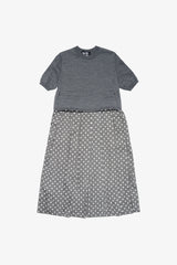 Selectshop FRAME - COMME DES GARÇONS BLACK Worsted Wool Polka Dot Short Sleeve Knit Dress Dress Dubai
