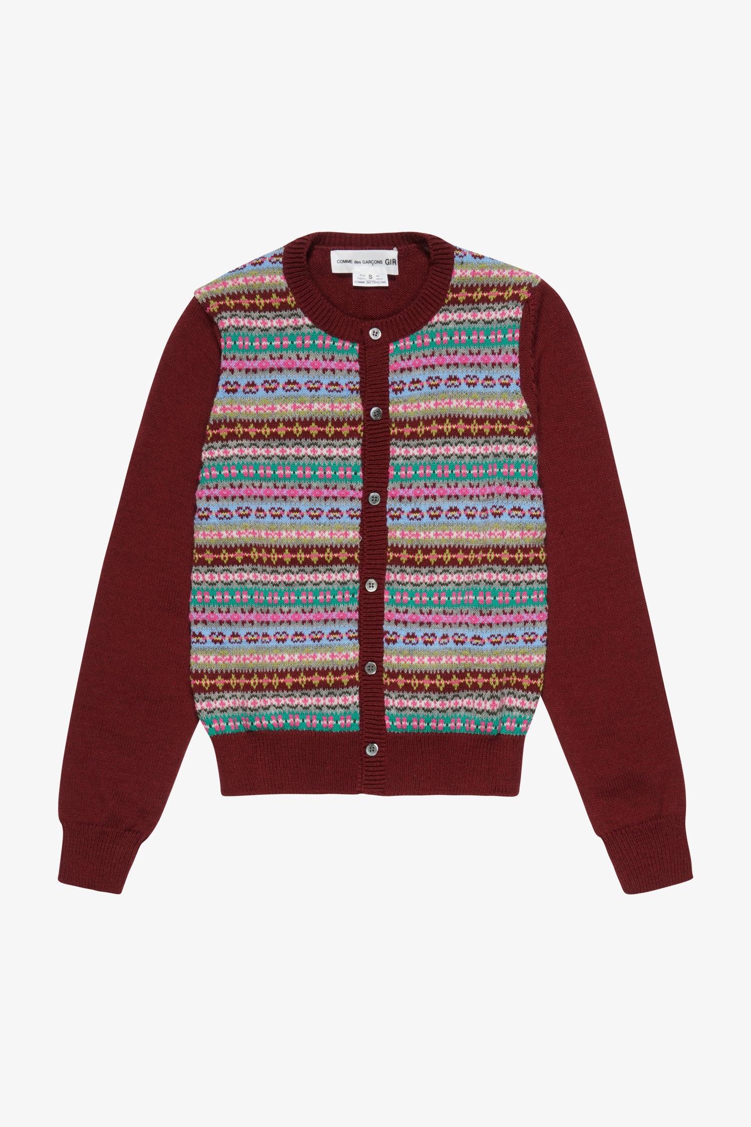 Selectshop FRAME - COMME DES GARÇONS GIRL Wool Jacquard Cardigan Sweatshirts Dubai