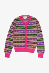 Selectshop FRAME - COMME DES GARÇONS GIRL Wool Jacquard Cardigan Outerwear Dubai