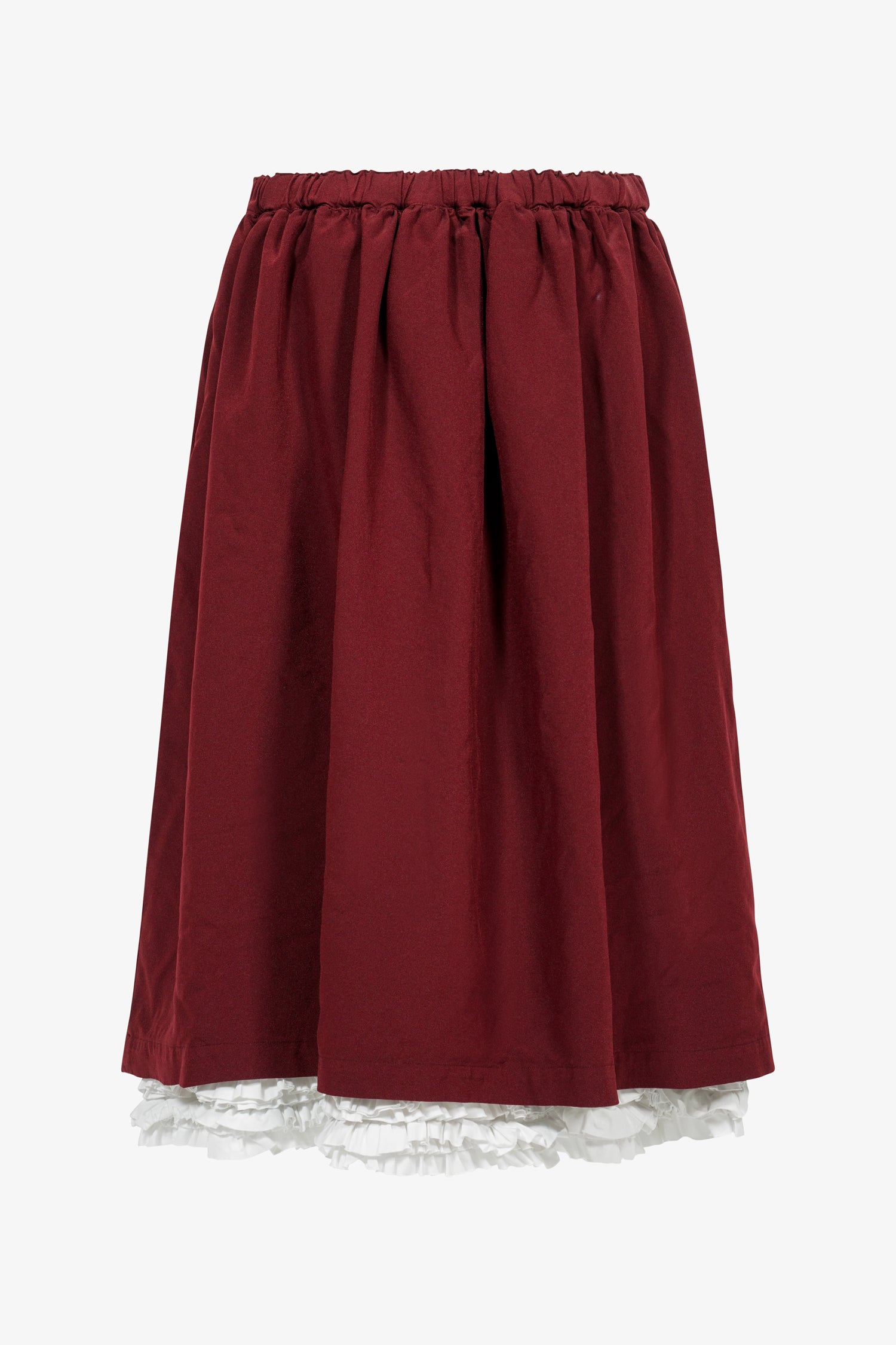 Selectshop FRAME - COMME DES GARÇONS GIRL Poplin Ruffle-Trim Twill Skirt Bottoms Dubai