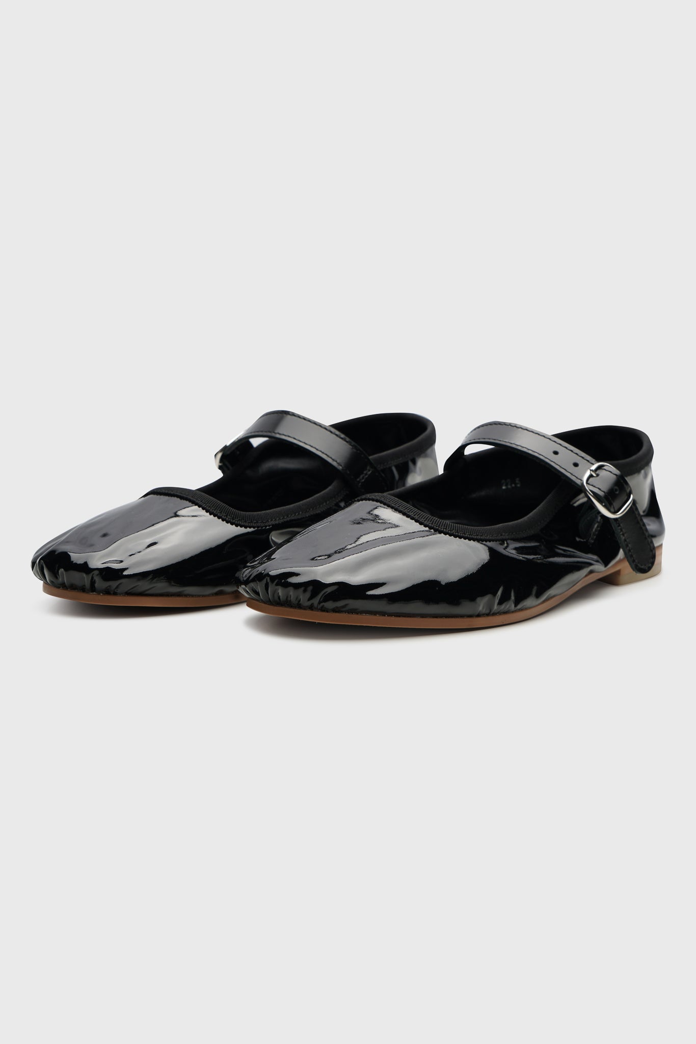 Selectshop FRAME - TAO Synthetic Leather Enamel Strap Shoes Footwear Dubai