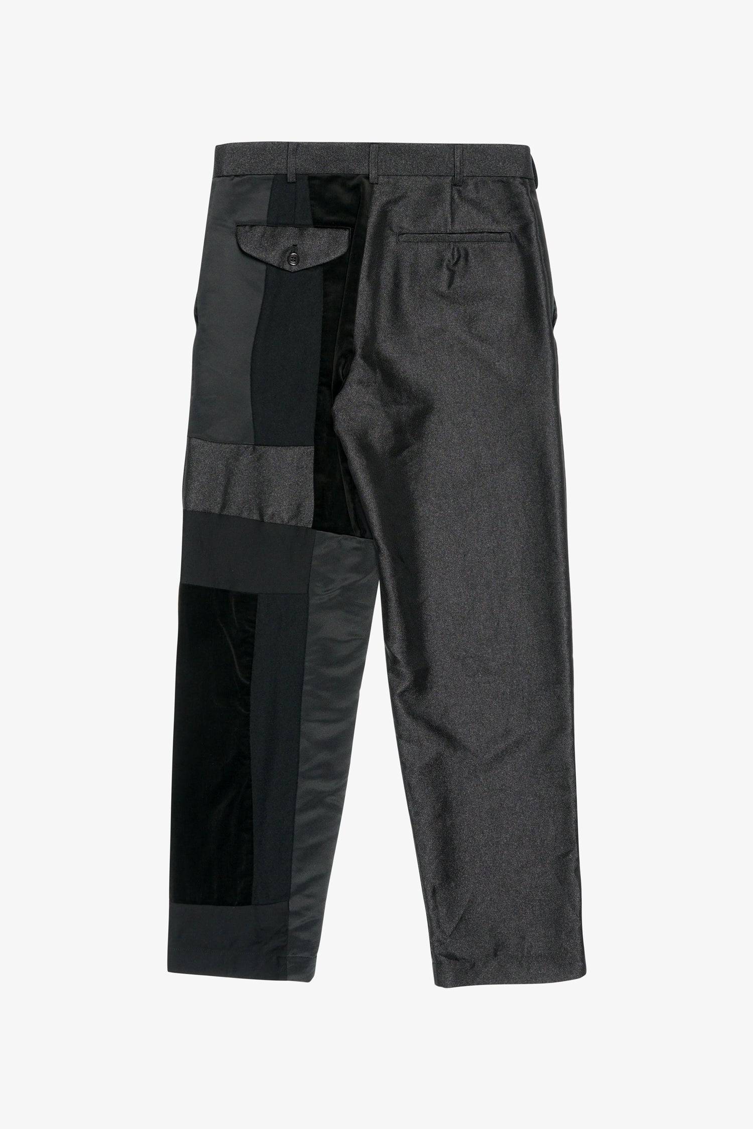 Selectshop FRAME - COMME DES GARÇONS BLACK Contrast Patchwork Trousers Bottoms Dubai