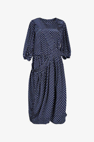 Polka Dot Satin Overlay Jump Dress