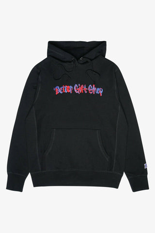 Brush Text Hooded Sweatshirt