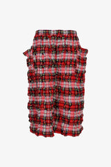 Selectshop FRAME - COMME DES GARÇONS GIRL Ruffled Tartan Wool Skirt Bottoms Dubai