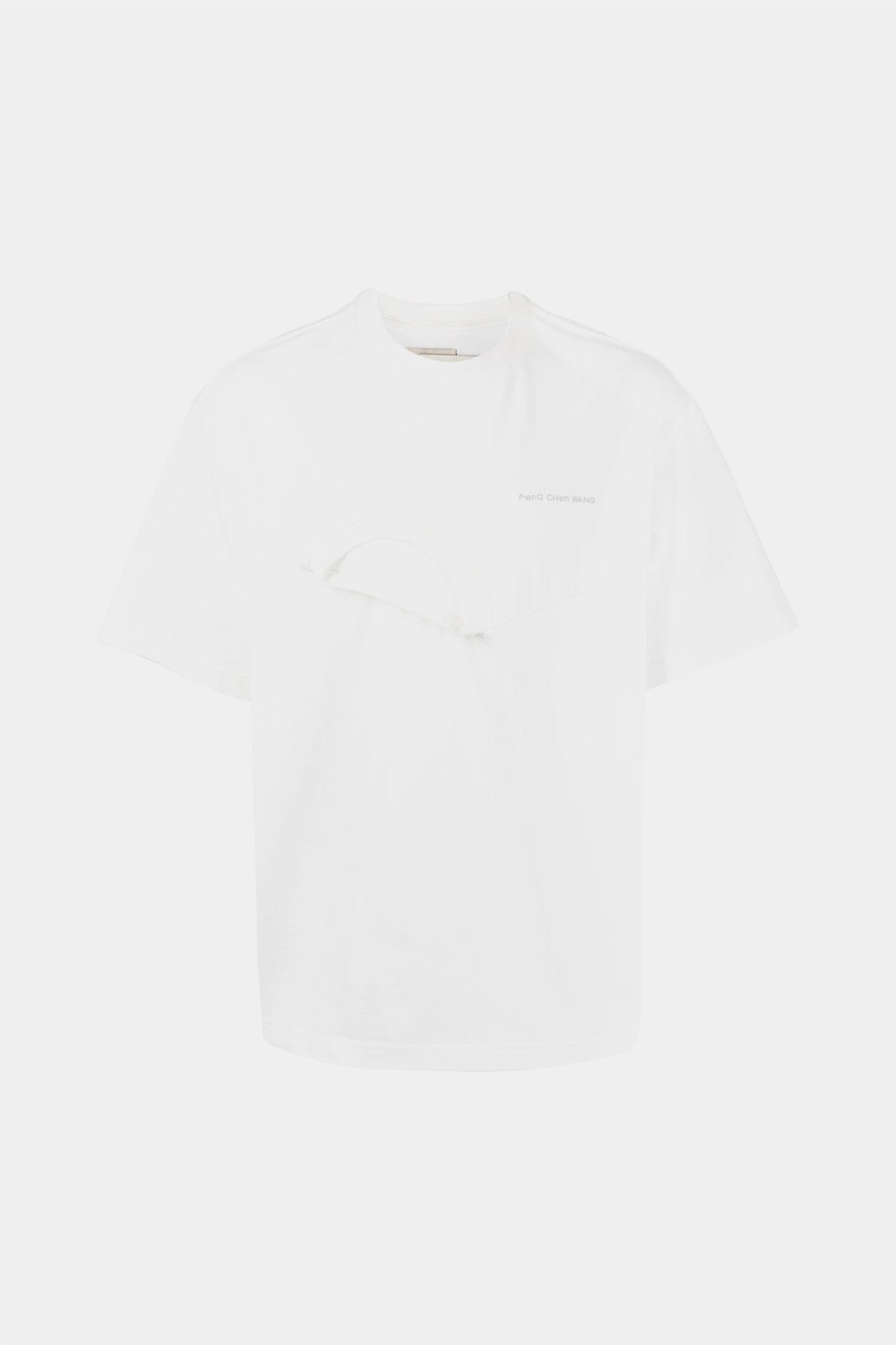 Selectshop FRAME - FENG CHEN WANG Panelled Collar Tee T-Shirts Dubai