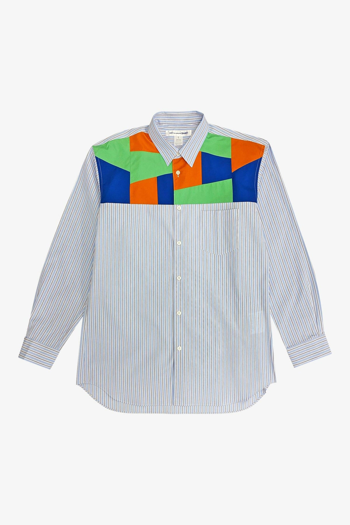 Selectshop FRAME - COMME DES GARCONS SHIRT Abstract Detail Pinstripe Shirt Shirts Dubai