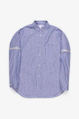 Selectshop FRAME - COMME DES GARÇONS SHIRT Zip Detail Striped Shirt Shirt Dubai