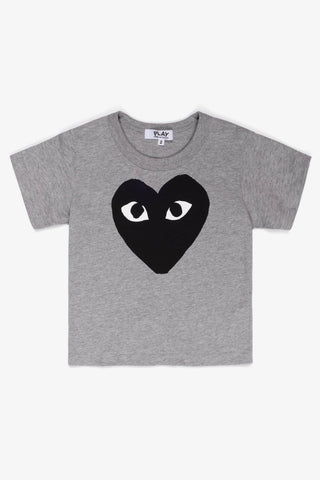 Black Play Big Heart T-shirt (Grey) Kids