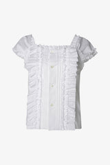 Selectshop FRAME - COMME DES GARÇONS GIRL Ruffle-Detail Sleeveless Blouse Shirts Dubai