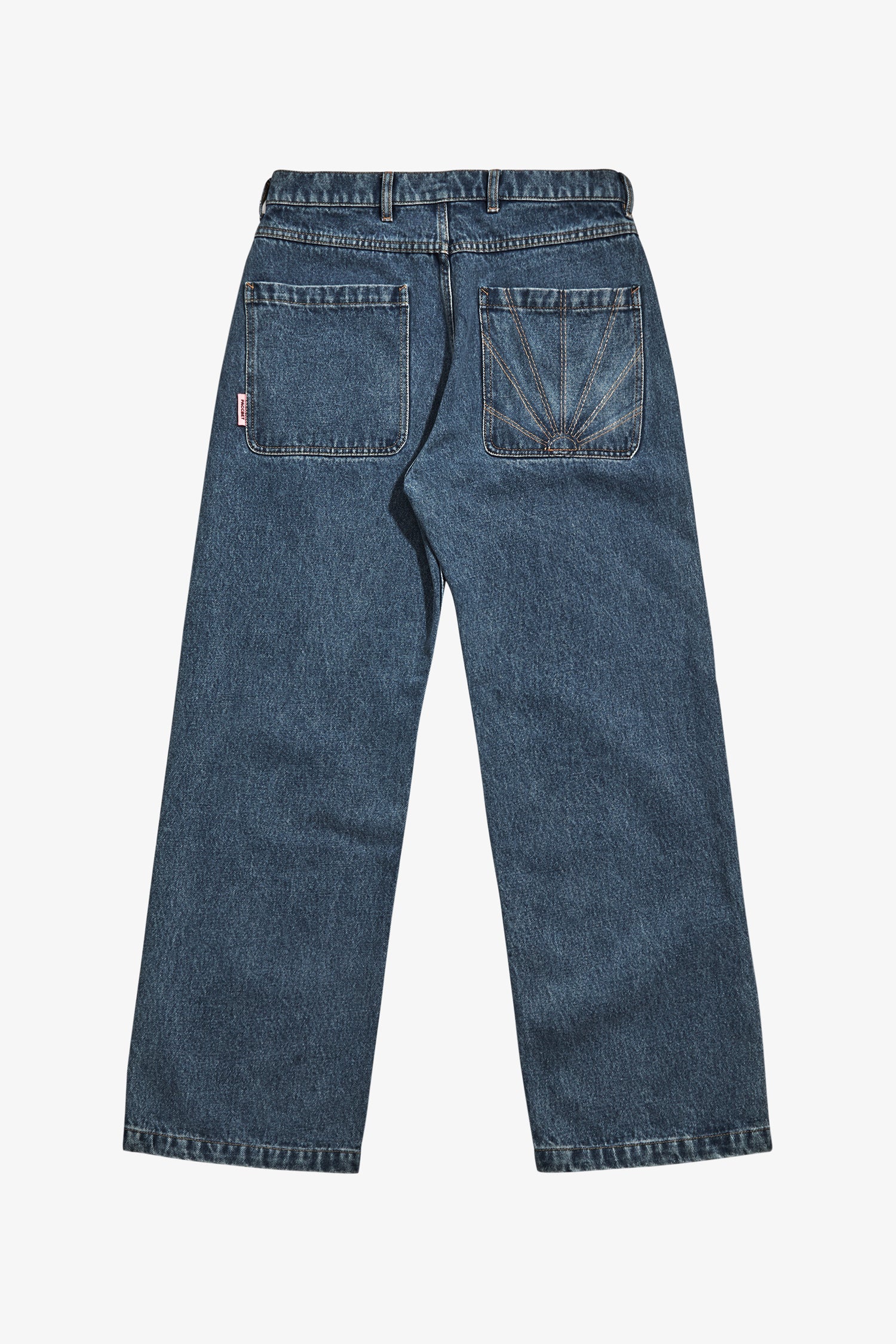 Selectshop FRAME - RASSVET Embroidered Wide-Leg Cropped Jeans Bottoms Dubai