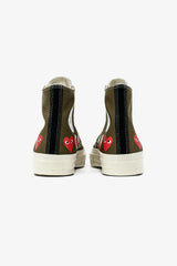 Selectshop FRAME - COMME DES GARCONS PLAY Converse Chuck Taylor All Star '70 High Multi Red Heart Footwear Dubai