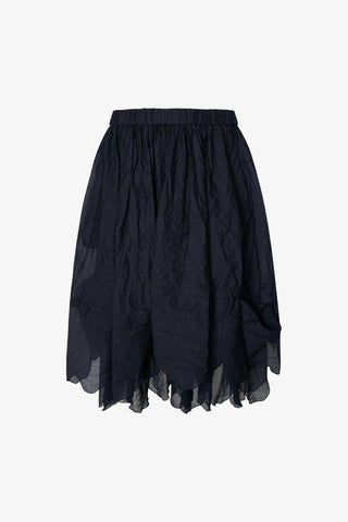 Layered Hem Midi Skirt