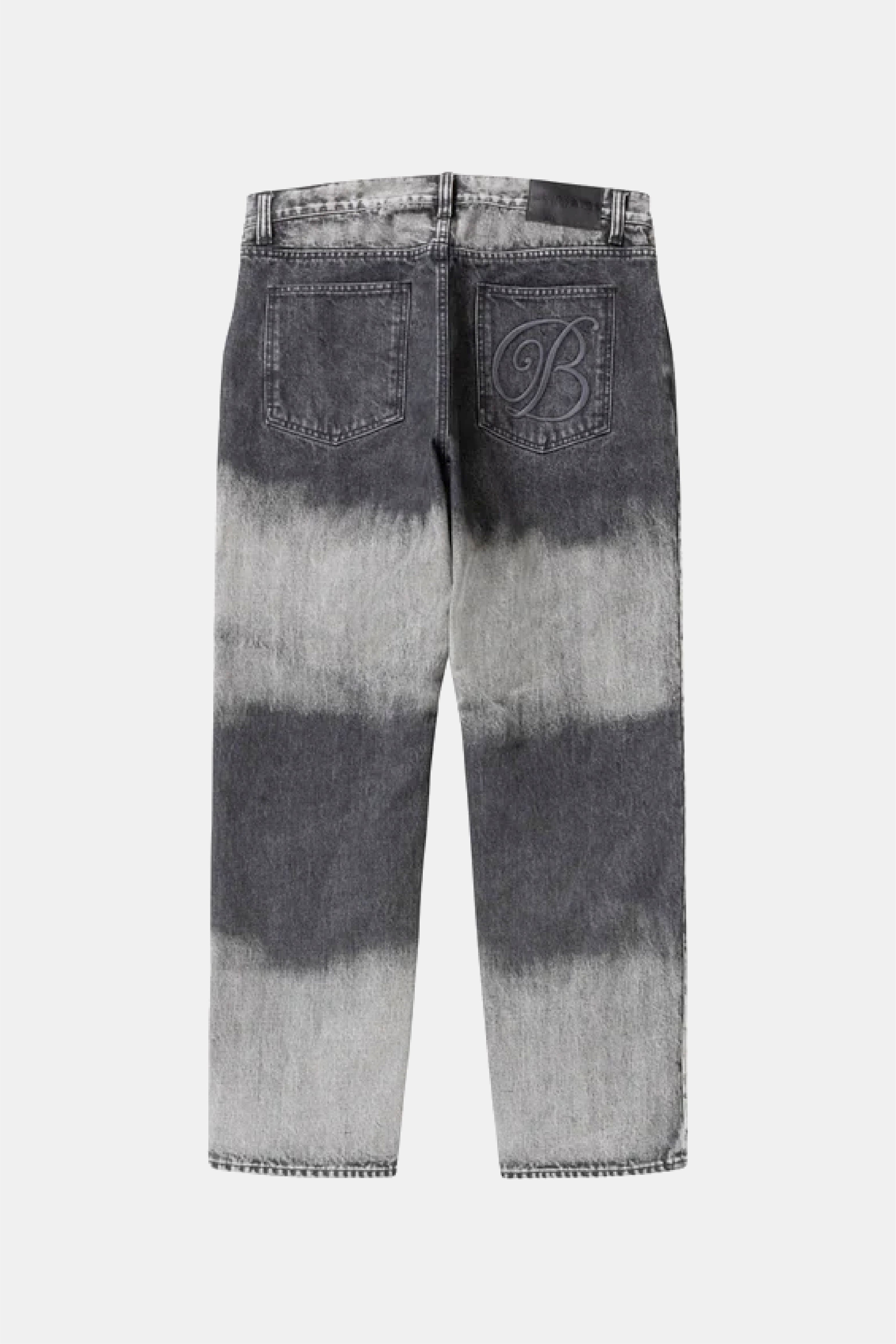 Selectshop FRAME - BLACKEYEPATCH Border-Bleached Emblem Baggy Jeans Bottoms Dubai