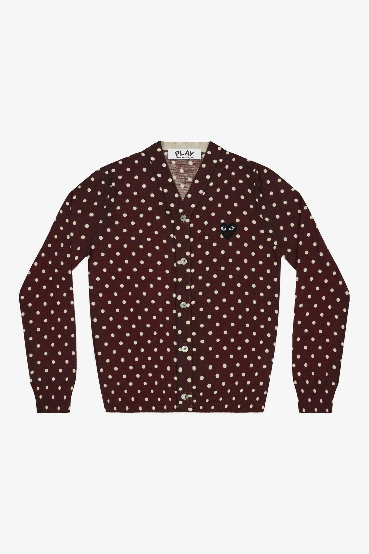 Selectshop FRAME - COMME DES GARCONS PLAY Polka Dot Cardigan Black Heart Outerwear Dubai