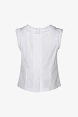 Selectshop FRAME - COMME DES GARÇONS GIRL Ruffle-Detail Back-Button Blouse Shirts Dubai