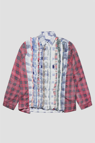 Reflection Ribbon Wide Flannel Shirt - (B)