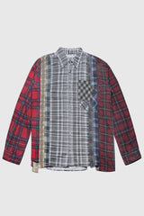 Selectshop FRAME - NEEDLES Reflection 7 Cuts Wide Flannel Shirt -(B) Shirts Concept Store Dubai