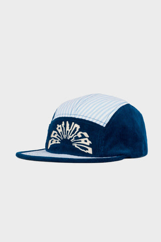 Maritime Seersucker 5 Panel Camp Hat