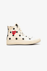 Selectshop FRAME - COMME DES GARCONS PLAY Converse Polka Dot Red Heart Chuck Taylor All Star '70 High Footwear Dubai