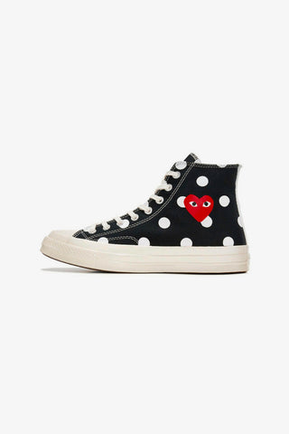 Converse Polka Dot Red Heart Chuck Taylor All Star '70 High