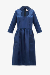 Selectshop FRAME - COMME DES GARÇONS GIRL Cut-out Peter-Pan Collar Satin Dress Dress Dubai