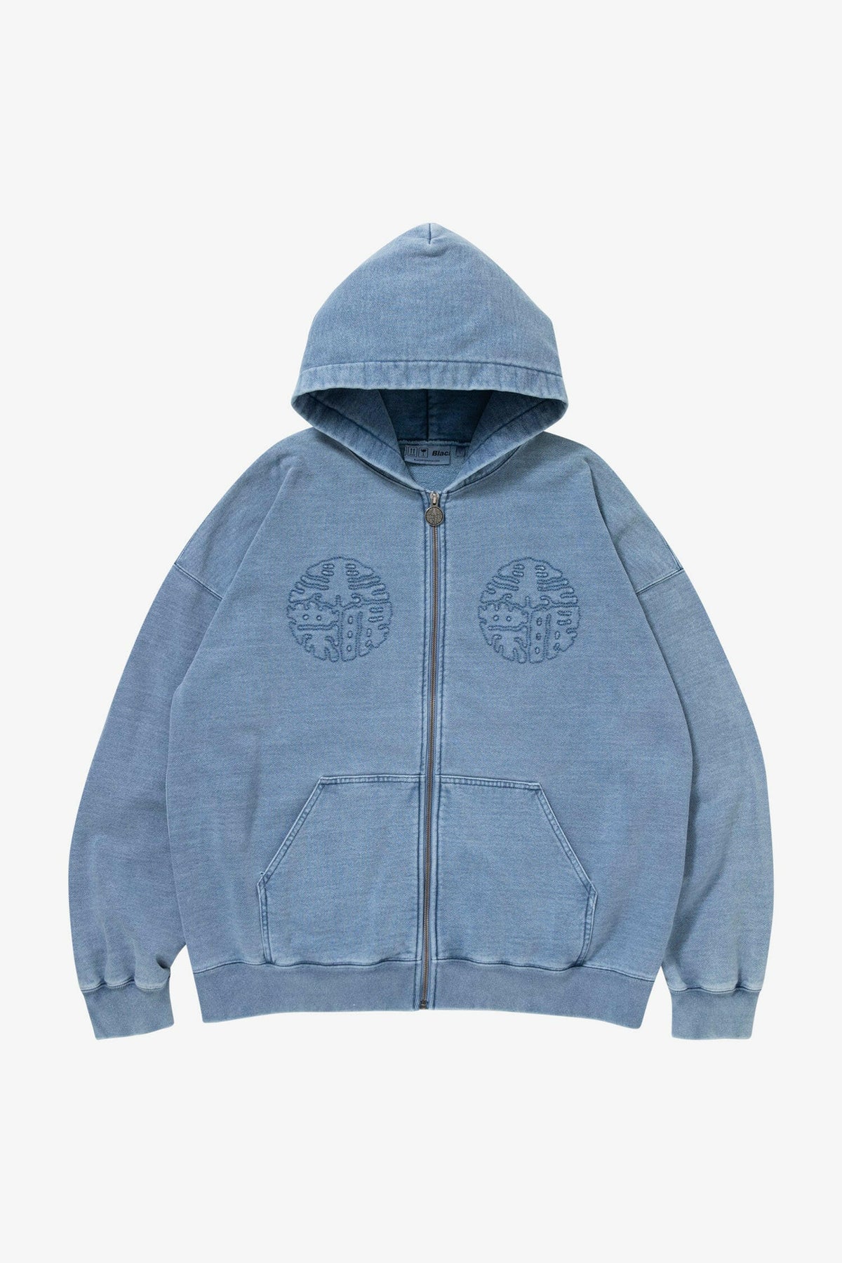 Selectshop FRAME -BLACKEYEPATCH Kamon Indigo Zip Hoodie Sweatshirts ドバイ