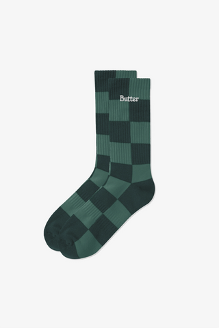 Tonal Checkered Socks