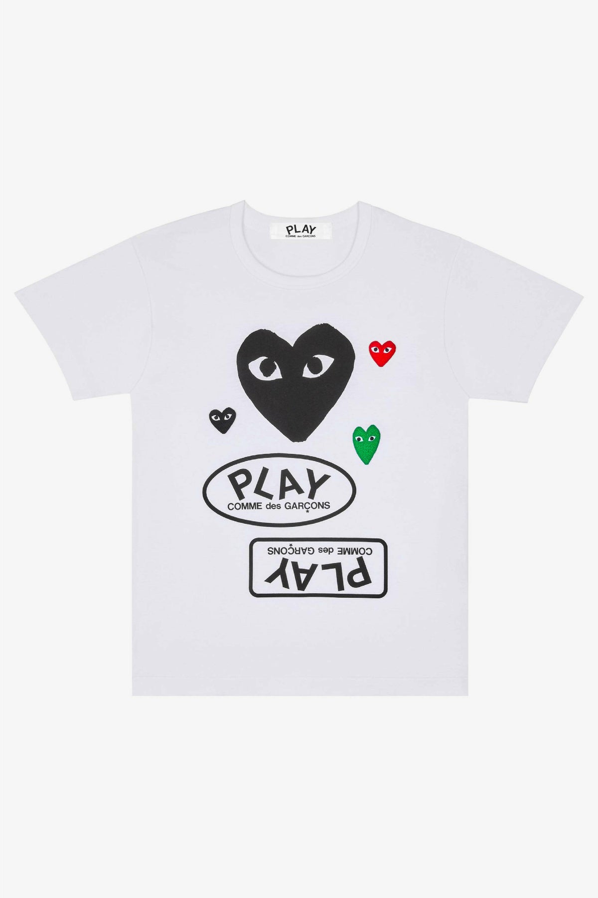 Selectshop FRAME -COMME DES GARCONS PLAY マルチプルハート ブラックロゴTシャツ Tシャツ ドバイ