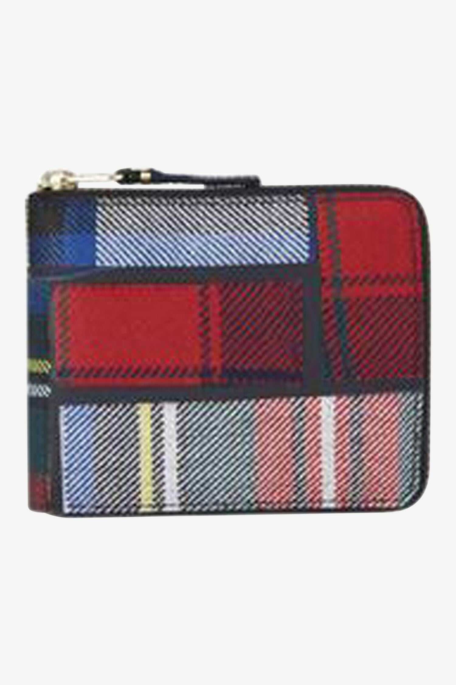 Selectshop FRAME - COMME DES GARCONS WALLETS Tartan Patchwork Wallet (SA7100TP) Accessories Dubai