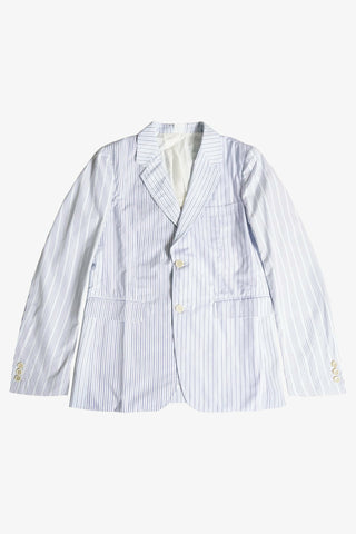 Pinstripe Blocking Blazer