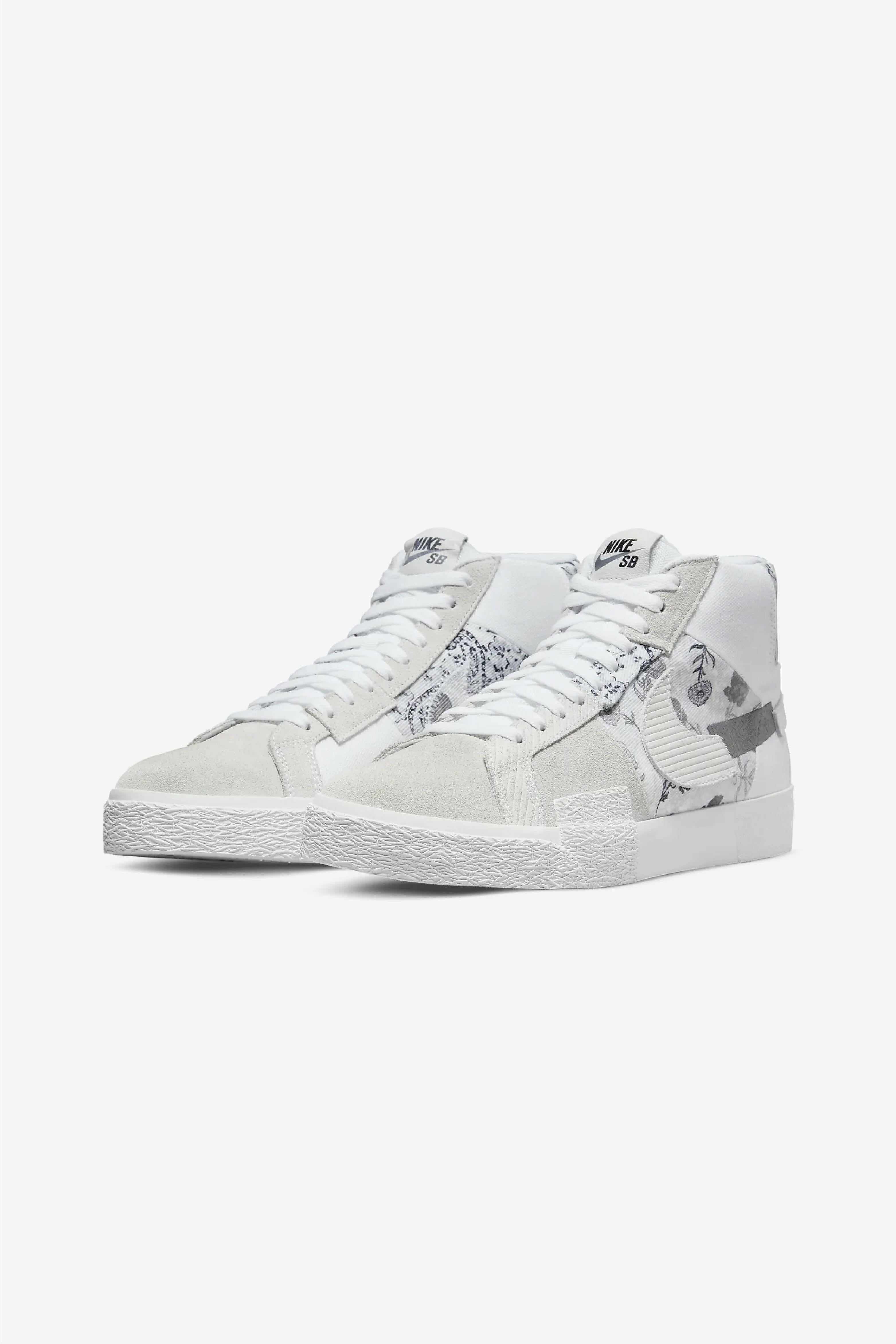 Selectshop FRAME - NIKE SB Nike SB Zoom Blazer Mid Edge Floral "White Grey" Footwear Dubai