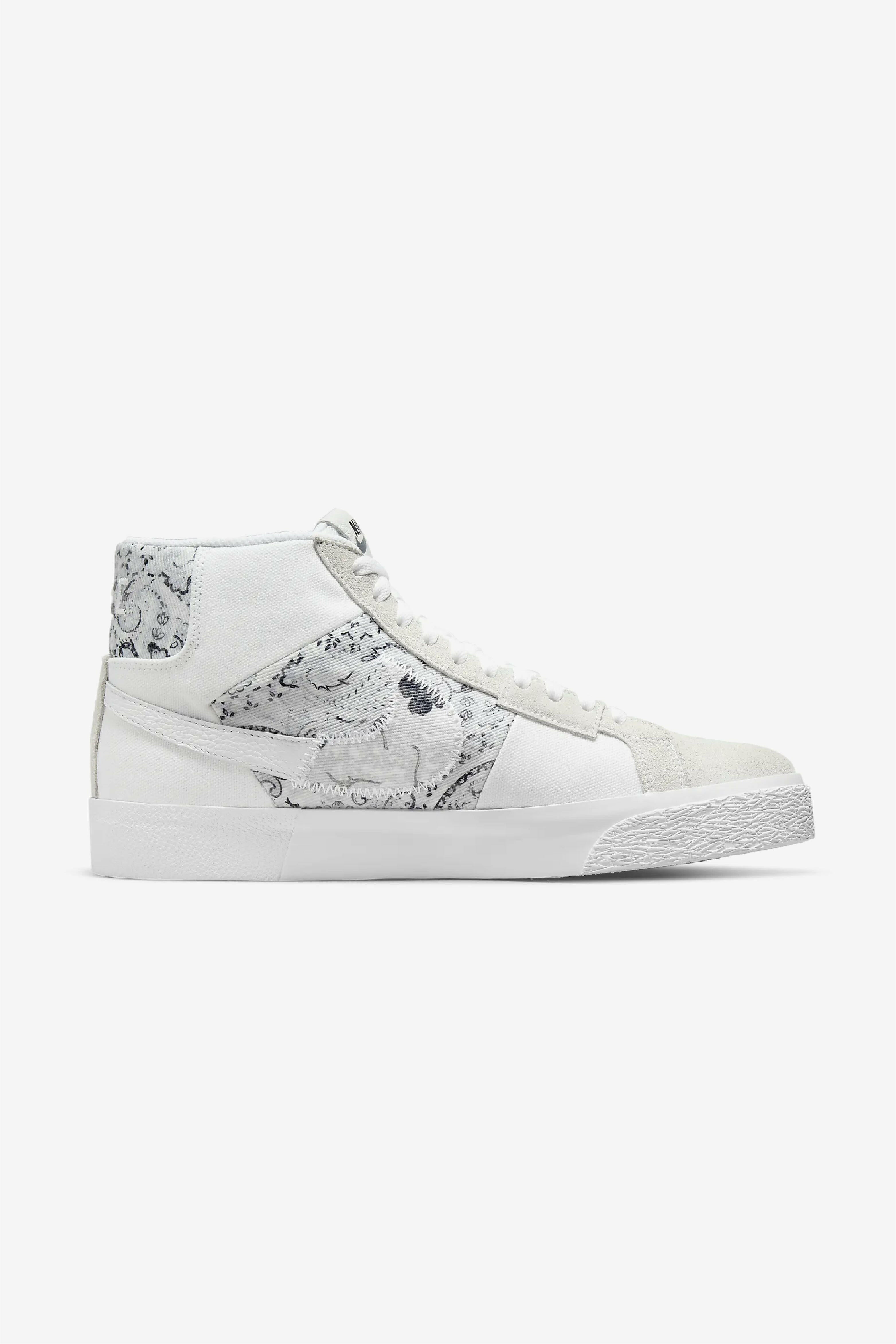 Selectshop FRAME - NIKE SB Nike SB Zoom Blazer Mid Edge Floral "White Grey" Footwear Dubai