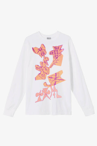 宇宙の花プリントLS Tシャツ