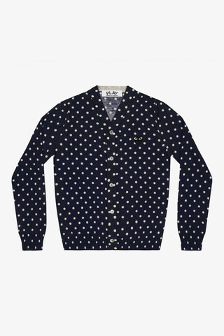 Polka Dot Men's Cardigan (Navy)