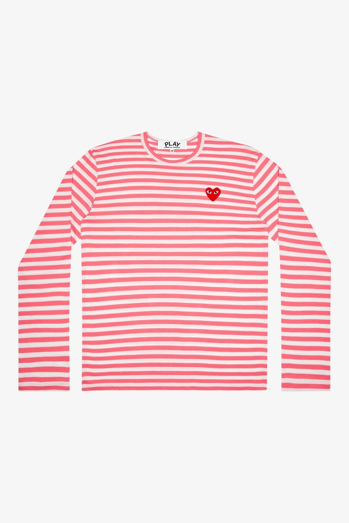 Selectshop FRAME -COMME DES GARCONS PLAY レッドハート ベビーピンク ストライプ 長袖Tシャツ ドバイ