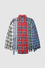 Selectshop FRAME - NEEDLES Reflection 7 Cuts Zipped Wide Flannel Shirt Shirts Concept Store Dubai