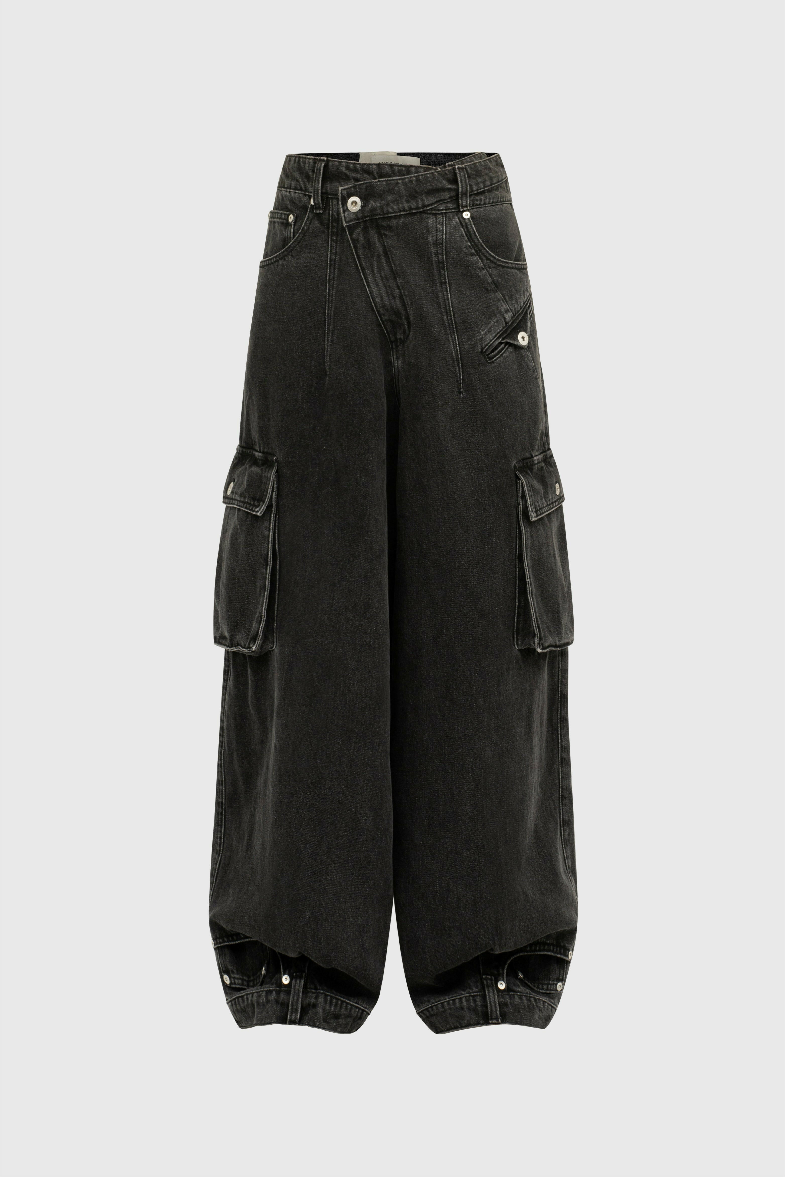 Selectshop FRAME - FENG CHEN WANG Double Waistband Denim Cargo Pant Bottoms Concept Store Dubai