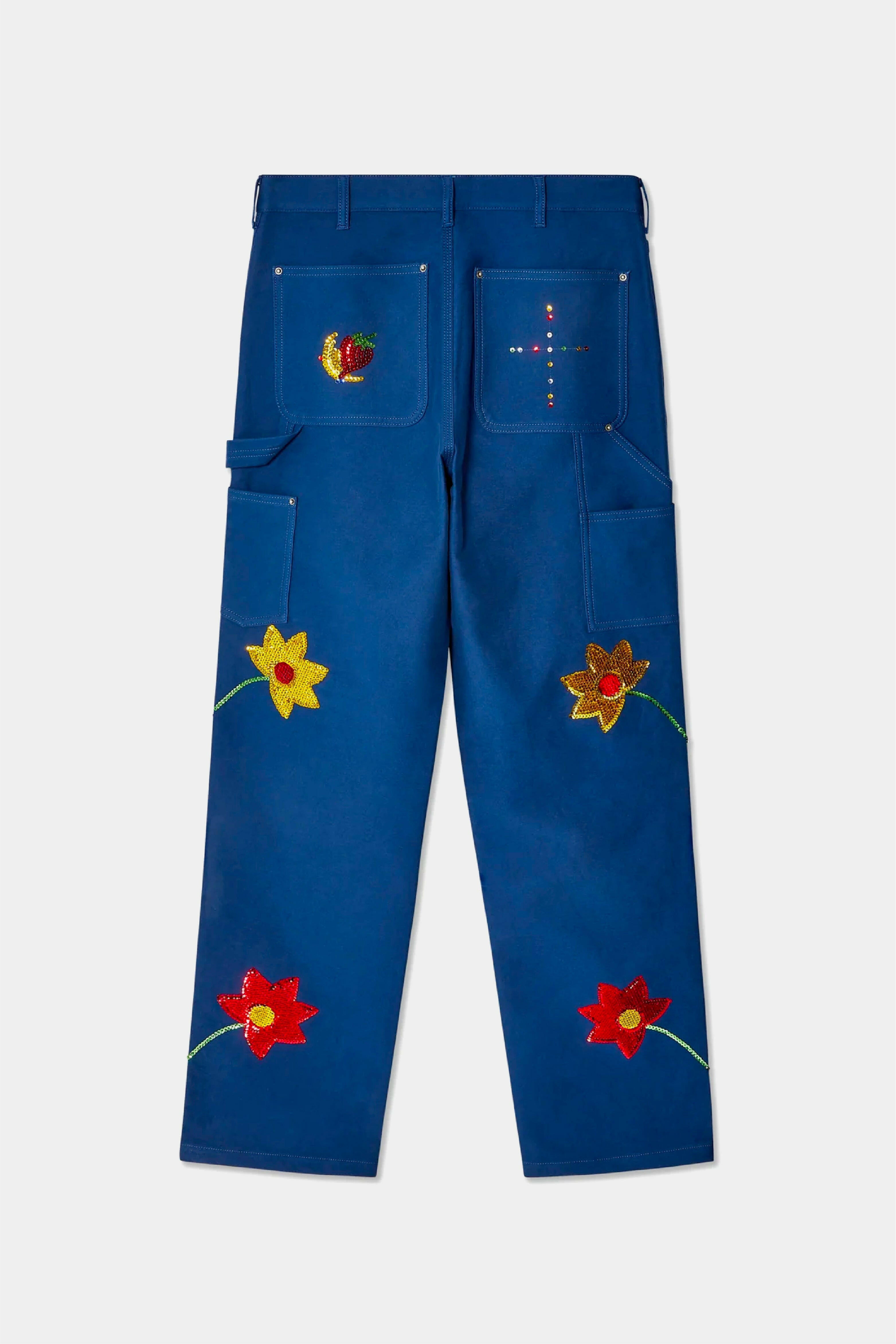 Selectshop FRAME - SKY HIGH FARM Embroidered Workwear Double Knee Denim Bottoms Concept Store Dubai