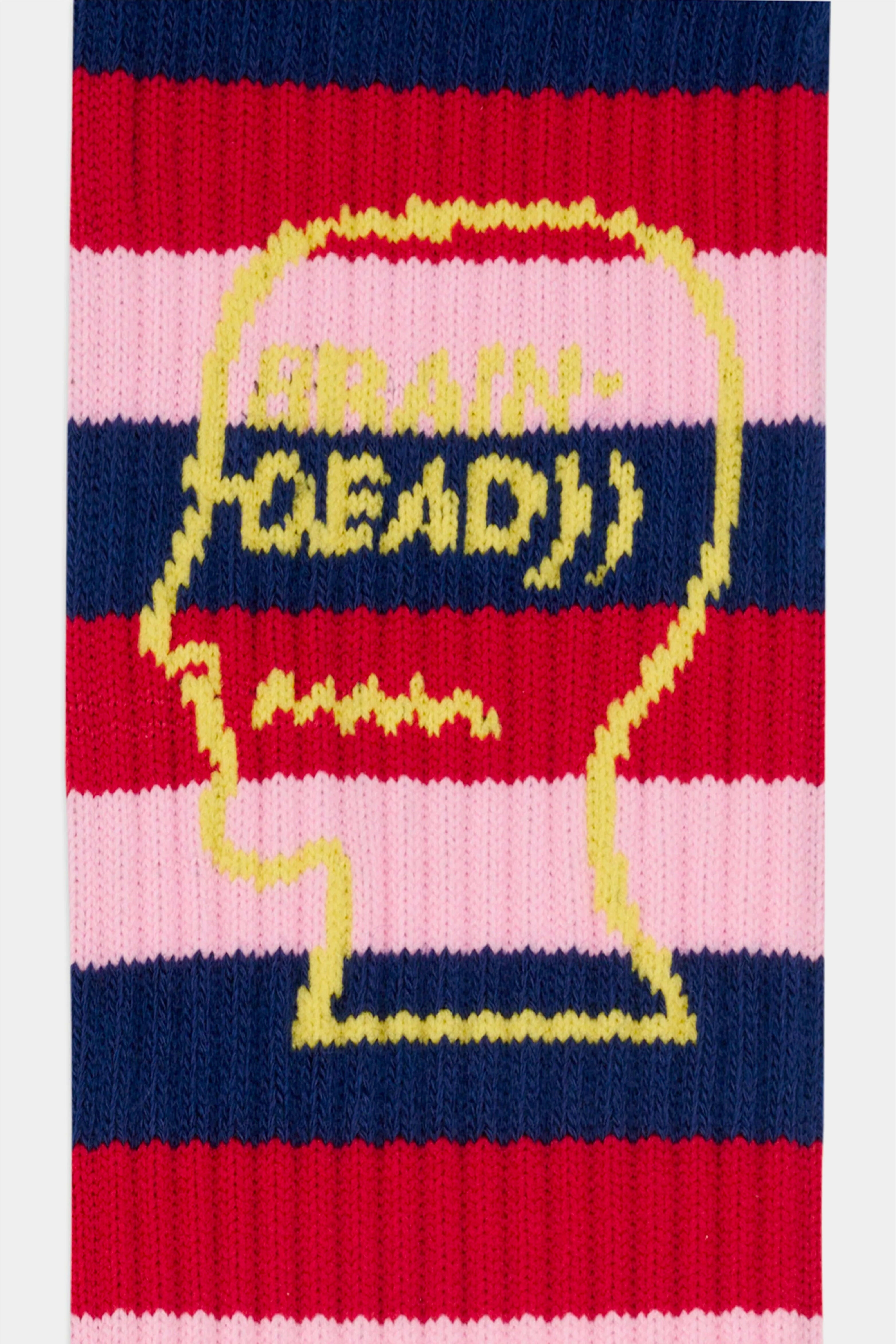 Selectshop FRAME - BRAIN DEAD Striped Logo Head Socks All-Accessories Dubai