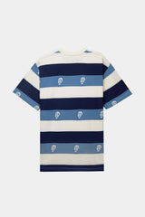 Sad Skulled Striped Jacquard Tee-FRAME