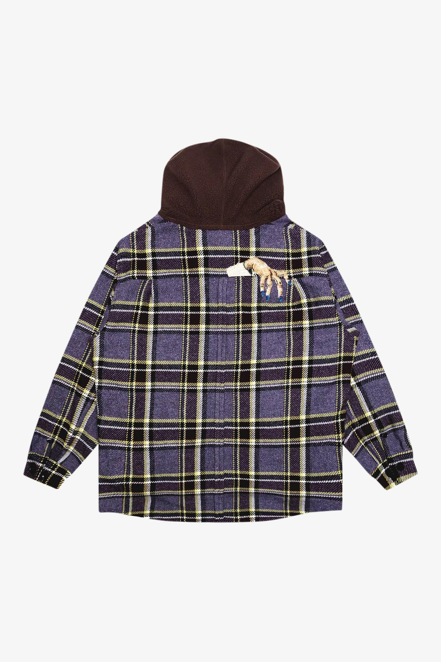 Bead Embroidery Check Hooded Shirt- Selectshop FRAME