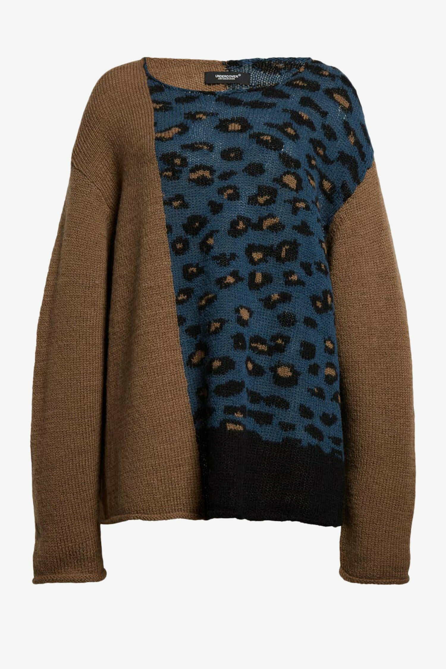 Panelled Leopard Knitted Sweatshirt- Selectshop FRAME