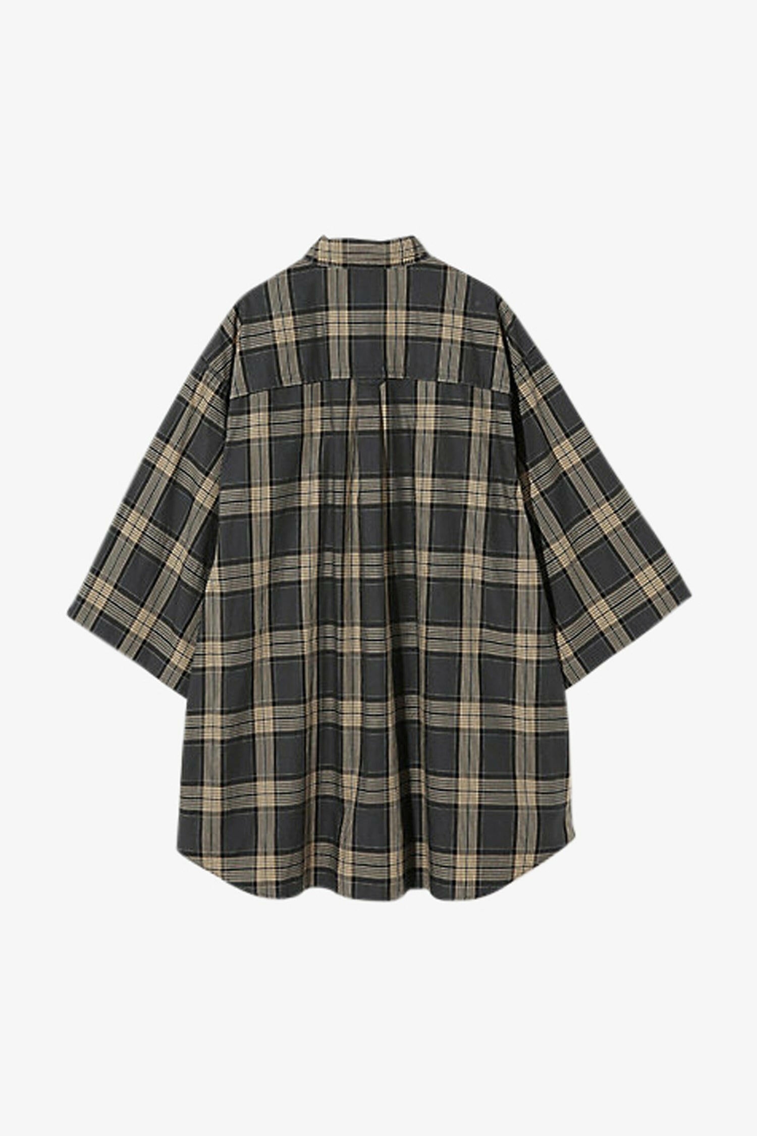 Selectshop FRAME - UNDERCOVER Oversized Two-Tone Check Shirt Shirt Dubai