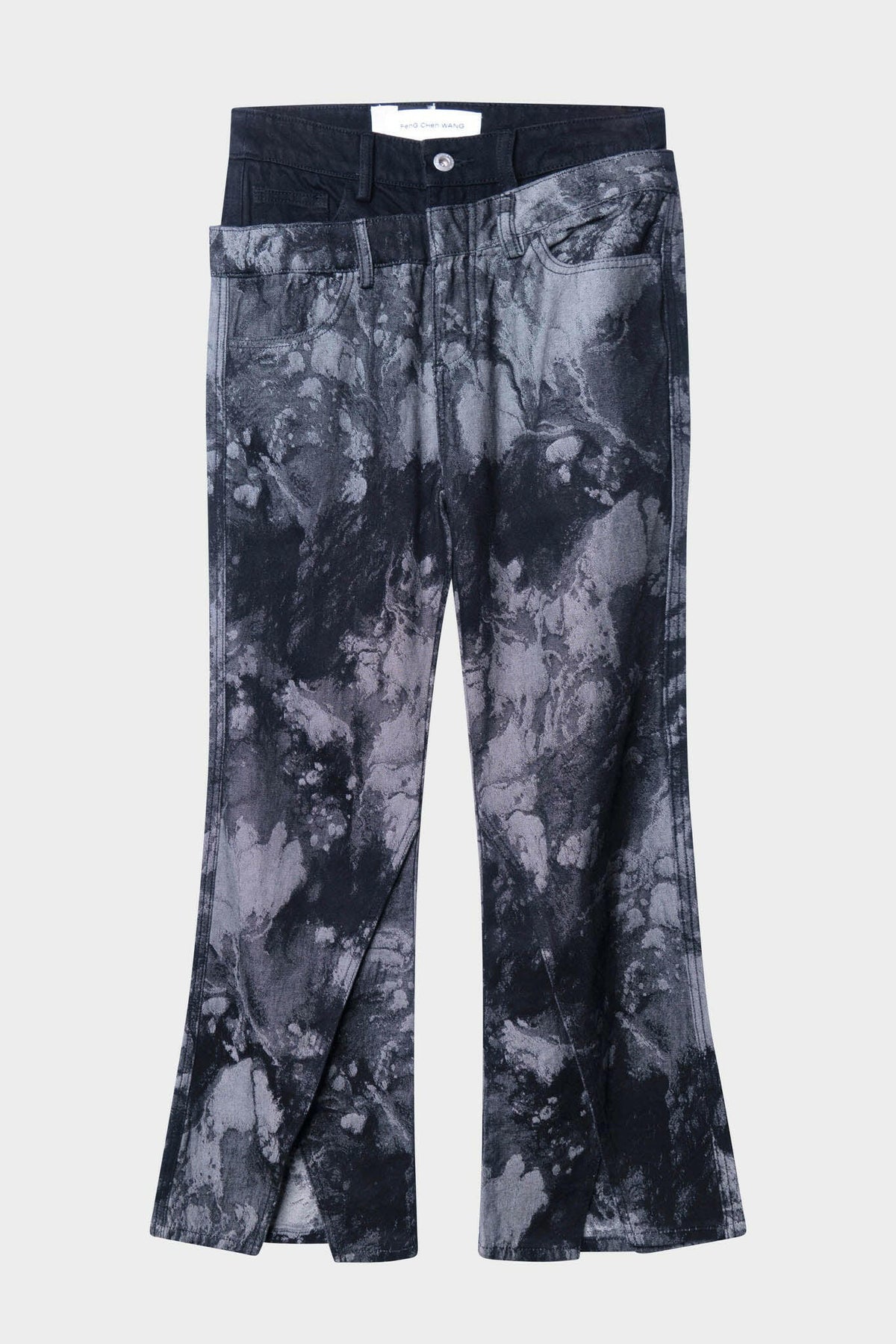 Selectshop FRAME - FENG CHEN WANG Embroidered Denim Jeans Bottoms Concept Store Dubai