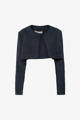 Selectshop FRAME - COMME DES GARÇONS GIRL Collarless Cropped Blazer Outerwear Dubai