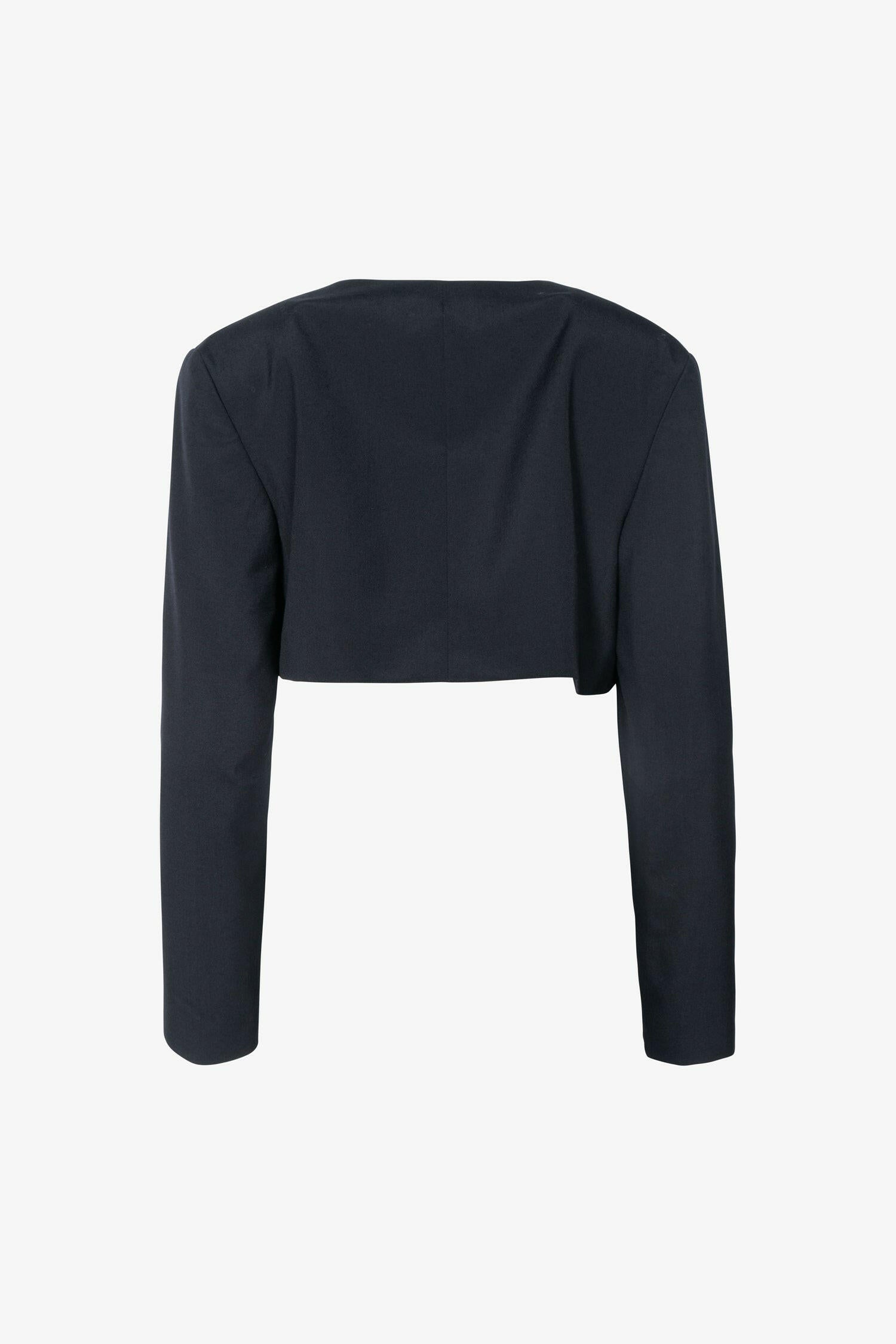 Selectshop FRAME - COMME DES GARÇONS GIRL Collarless Cropped Blazer Outerwear Dubai