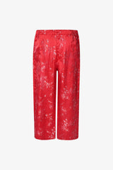 Selectshop FRAME - COMME DES GARCONS COMME DES GARCONS Embroidered-Floral Cropped Trousers Bottoms Dubai