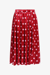 Selectshop FRAME - COMME DES GARÇONS GIRL Velvet Polka Midi Skirt Bottoms Dubai